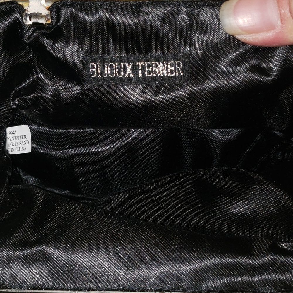 Bijoux Terner Black Sequin Designer Evening Purse - image 3